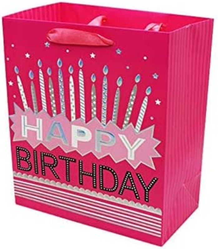 Unique Happy-Birthday Design Paper Gift Bag with Durable Ribbon Handles, 32 x 26 x 12 cm, Dark Pink
Unique Happy-Birthday Design Paper Gift Bag with Durable Ribbon Handles, 32 x 26 x 12 cm, Dark Pink