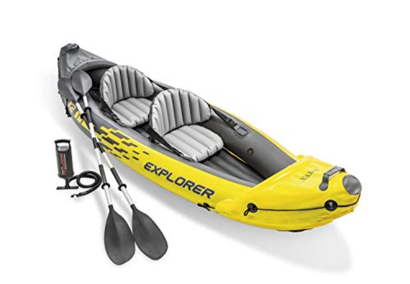 Intex Explorer 2-Person Inflatable Kayak Set with Aluminium Oars & High Output Air Pump, 4 Piece, Yellow/Grey
Intex Explorer 2-Person Inflatable Kayak Set with Aluminium Oars & High Output Air Pump, 4 Piece, Yellow/Grey