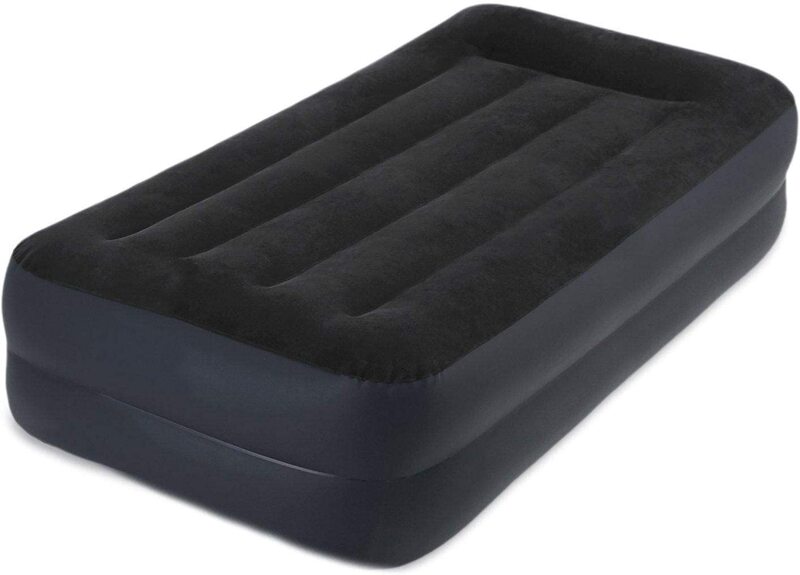 Intex Pillow Rest Raised Airbed with Fibre Technology and Built-in Pump, Twin/Single, 64122, Black/Grey
Intex Pillow Rest Raised Airbed with Fibre Technology and Built-in Pump, Twin/Single, 64122, Black/Grey
