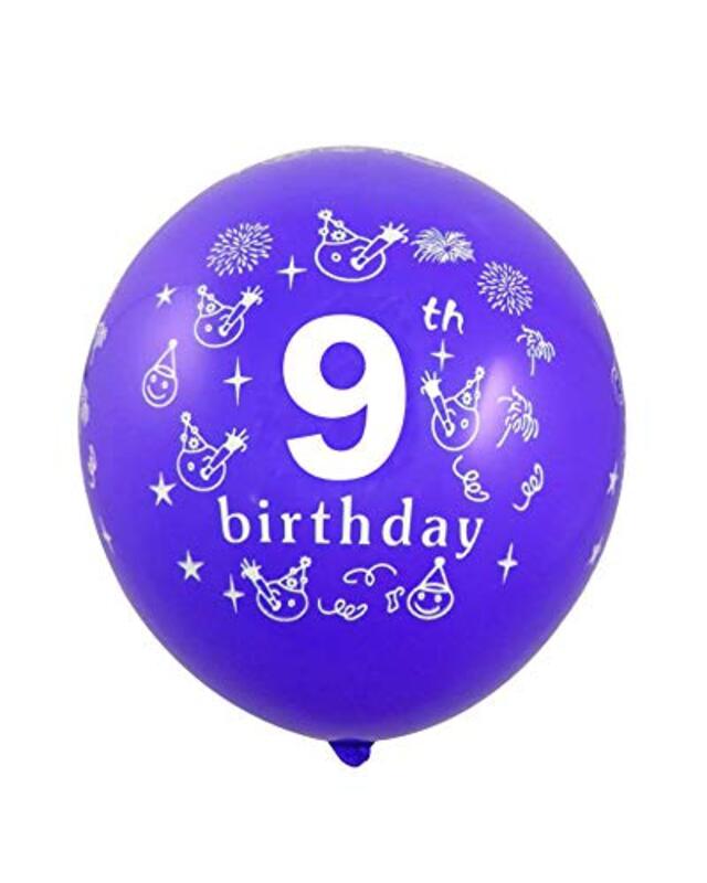 Party Fun No.9 Beautiful Happy Birthday Printed Balloons, 12-Inch, 12-Piece, Multicolour
Party Fun No.9 Beautiful Happy Birthday Printed Balloons, 12-Inch, 12-Piece, Multicolour