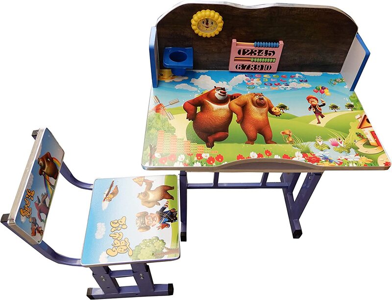 Cartoony Design Multi-Functional Education Beautiful Study Table & Chair with Clock Attached, Multicolour
Cartoony Design Multi-Functional Education Beautiful Study Table & Chair with Clock Attached, Multicolour