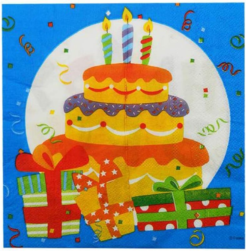Generic Party Fun Happy Birthday Printed 2 ply Napkin for Birthday Party, 33 x 33cm, 12 Pieces, Pack of 2, Blue
Generic Party Fun Happy Birthday Printed 2 ply Napkin for Birthday Party, 33 x 33cm, 12 Pieces, Pack of 2, Blue