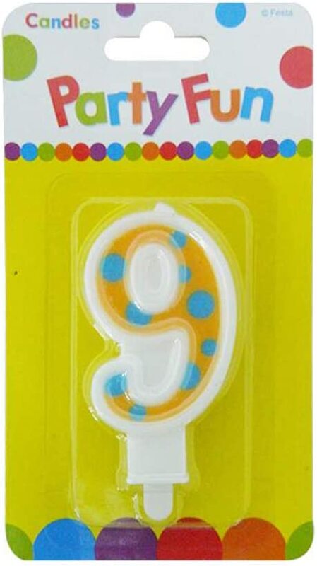 Generic Party Fun 9 Numerical Birthday Cake Topper Party Candles, 2-Inch, Yellow/Blue
Generic Party Fun 9 Numerical Birthday Cake Topper Party Candles, 2-Inch, Yellow/Blue
