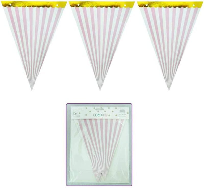 Generic 3-Meter Fun Paper Banner for Party Supplies and Decorations, 10 Pieces, Pink/White
Generic 3-Meter Fun Paper Banner for Party Supplies and Decorations, 10 Pieces, Pink/White
