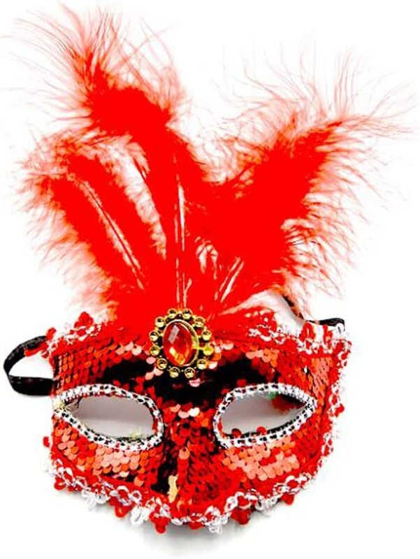 Fun Party with Feathers for Party Favors Face Mask, 1 Pieces, Ages 3+, Red
Fun Party with Feathers for Party Favors Face Mask, 1 Pieces, Ages 3+, Red