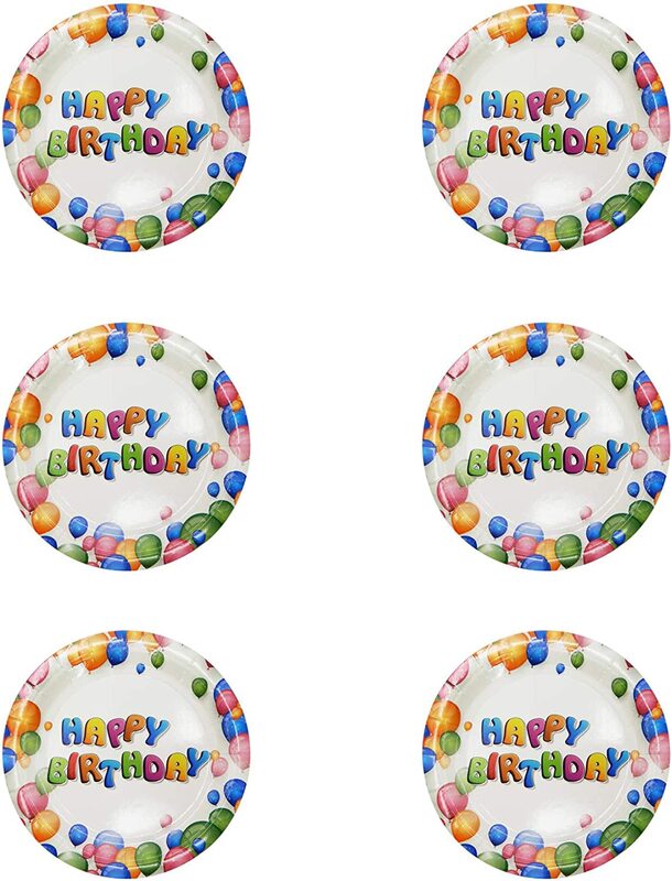 Generic 9-inch 6-Piece Party Fun Happy Birthday Printed Party Paper Plates Set, Multicolour
Generic 9-inch 6-Piece Party Fun Happy Birthday Printed Party Paper Plates Set, Multicolour