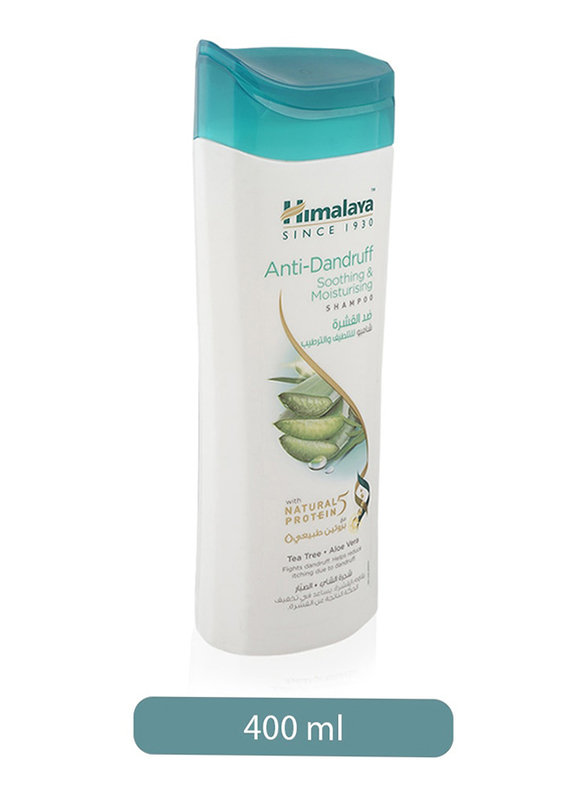 Himalaya Tea Tree and Aloe Vera actives for Soothing and Moisturizing Anti Dandruff Shampoo for Dry Hair, 400ml
Himalaya Tea Tree and Aloe Vera actives for Soothing and Moisturizing Anti Dandruff Shampoo for Dry Hair, 400ml
