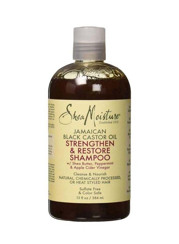 Shea Moisture Jamaican Black Castor Oil Strengthen & Restore Shampoo for All Hair Types, 384ml
Shea Moisture Jamaican Black Castor Oil Strengthen & Restore Shampoo for All Hair Types, 384ml