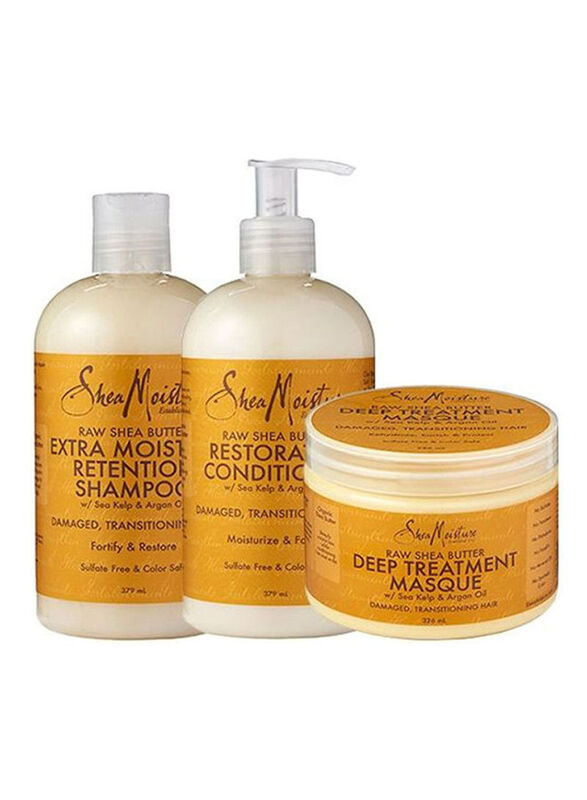Shea Moisture Raw Butter Restorative Shampoo, Conditioner & Deep Treatment Masque Set for All Hair Types, 3 Piece
Shea Moisture Raw Butter Restorative Shampoo, Conditioner & Deep Treatment Masque Set for All Hair Types, 3 Piece