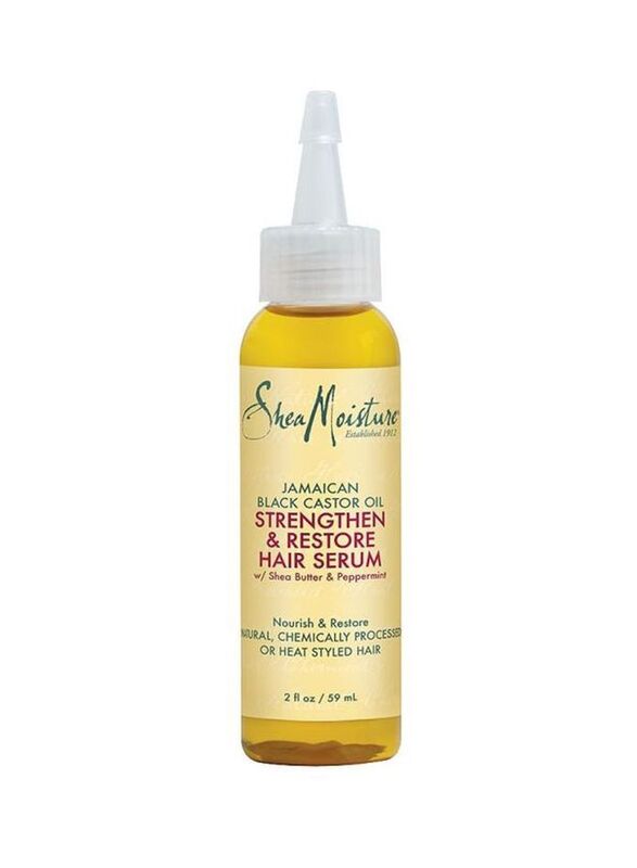 Shea Moisture Jamaican Black Castor Oil Strengthen and Grow Restorative Hair Serum, 59ml
Shea Moisture Jamaican Black Castor Oil Strengthen and Grow Restorative Hair Serum, 59ml