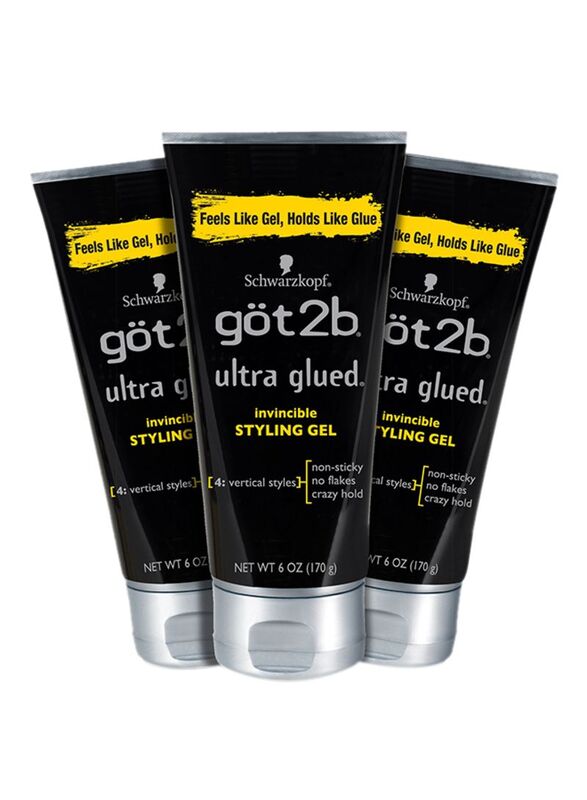 Schwarzkopf Got 2b Ultra Glued Invincible Styling Hair Gel for All Hair Type, 170gm, 3 Piece
Schwarzkopf Got 2b Ultra Glued Invincible Styling Hair Gel for All Hair Type, 170gm, 3 Piece