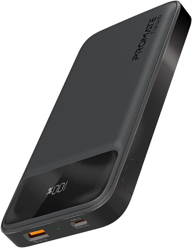 Promate 10000mAh Power Bank with 3.0 USB-A to USB Type-C, with LCD Screen and Over-Heating Protection, Black
Promate 10000mAh Power Bank with 3.0 USB-A to USB Type-C, with LCD Screen and Over-Heating Protection, Black