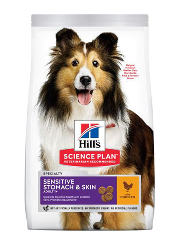 Hill's Science Plan Chicken Sensitive Stomach & Skin Medium Adult Dog Dry Food, 14Kg
Hill's Science Plan Chicken Sensitive Stomach & Skin Medium Adult Dog Dry Food, 14Kg