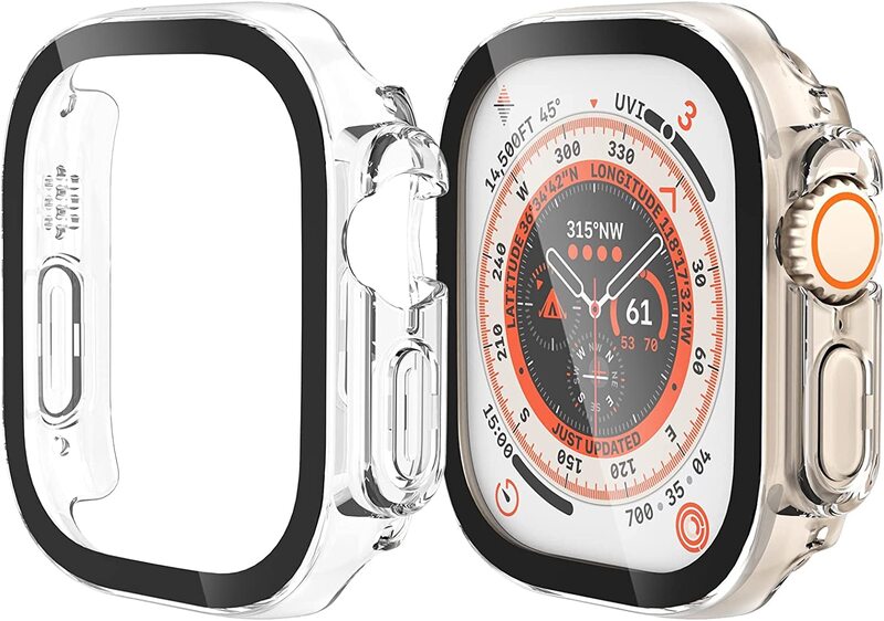 YMHML Case Compatible with Apple Watch Ultra Built-in Tempered Glass Screen Protector, Clear
YMHML Case Compatible with Apple Watch Ultra Built-in Tempered Glass Screen Protector, Clear