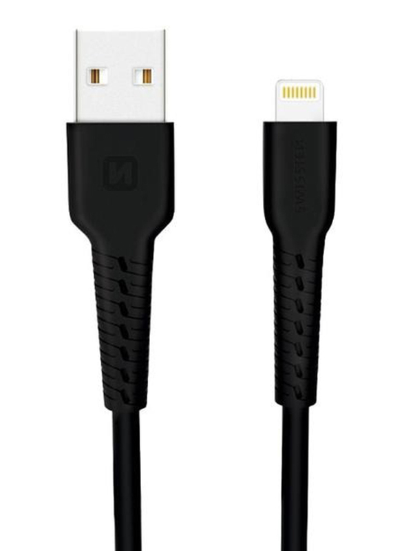 Swissten 1-Meter Lightning Cable, USB Type A to Lightning for iOS Devices, 71505540, Black
Swissten 1-Meter Lightning Cable, USB Type A to Lightning for iOS Devices, 71505540, Black
