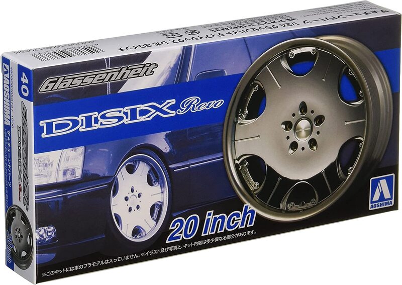 Aoshima 1/24 Tuned Parts #40 Glassenheit Disix Revo 20inch (Wheels, Tires & Poly Caps, 4 pieces each)
Aoshima 1/24 Tuned Parts #40 Glassenheit Disix Revo 20inch (Wheels, Tires & Poly Caps, 4 pieces each)