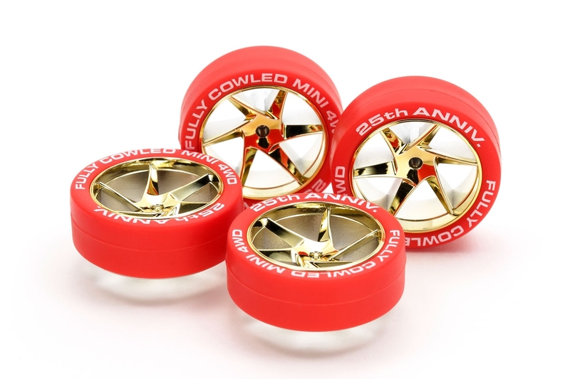 Tamiya Mini 4WD GUP Fully Cowled Mini 4WD 25th Anniversary Red Tires & Gold Plated Wheels (Low Profile)
Tamiya Mini 4WD GUP Fully Cowled Mini 4WD 25th Anniversary Red Tires & Gold Plated Wheels (Low Profile)