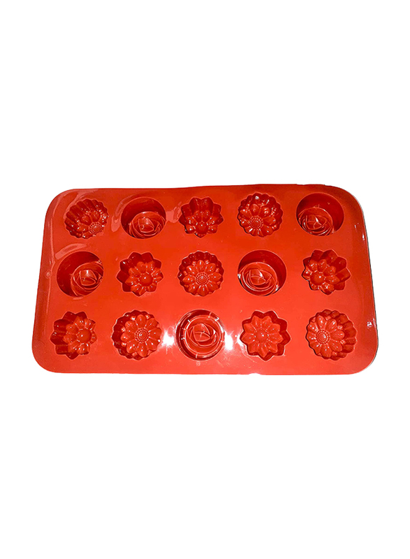 Generic 28.5cm 15-Hole Non-Stick Rectangle Multishape Silicone Baking Mould, Red
Generic 28.5cm 15-Hole Non-Stick Rectangle Multishape Silicone Baking Mould, Red