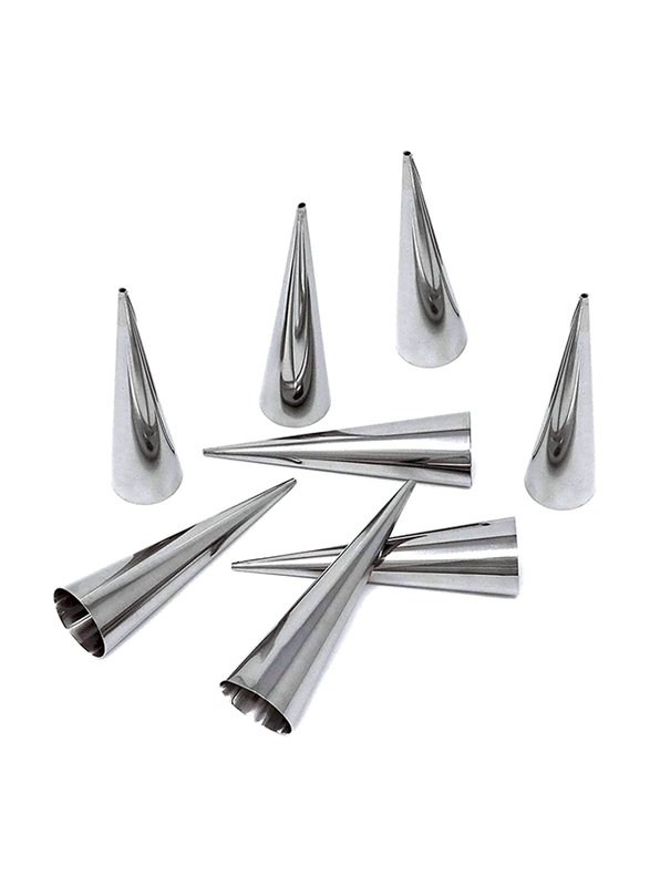 Generic 8-Piece Non-Stick Stainless Steel Cone Shaped Croissant Baking Mould Set, Leakproof, Silver
Generic 8-Piece Non-Stick Stainless Steel Cone Shaped Croissant Baking Mould Set, Leakproof, Silver