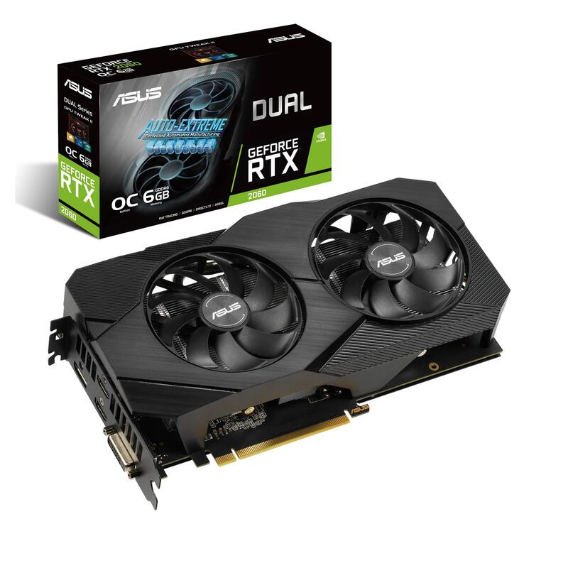 Asus Geforce RTX 2060 Overclocked 6GB GDDR6 Dual-Fan EVO Edition VR Ready HDMI Display Port DVI Graphics Card, Black
Asus Geforce RTX 2060 Overclocked 6GB GDDR6 Dual-Fan EVO Edition VR Ready HDMI Display Port DVI Graphics Card, Black