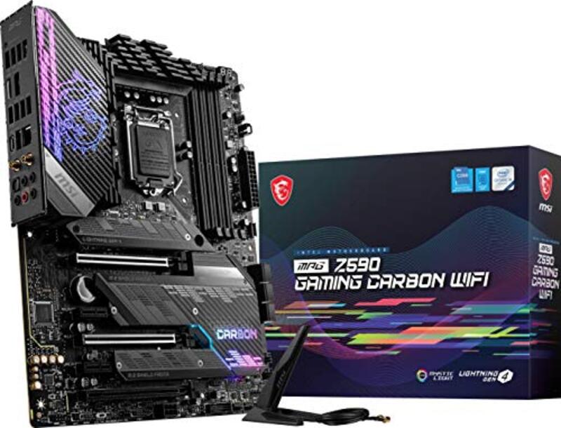 MSI MPG Z590 Gaming Carbon Wi-Fi Motherboard, (ATX, Gen 11/10 Intel Core, PCIe 4, CFX, M.2 Slots, USB 3.2 Gen 2, Wi-Fi 6E, DP/HDMI, Mystic RGB lite),
MSI MPG Z590 Gaming Carbon Wi-Fi Motherboard, (ATX, Gen 11/10 Intel Core, PCIe 4, CFX, M.2 Slots, USB 3.2 Gen 2, Wi-Fi 6E, DP/HDMI, Mystic RGB lite),
