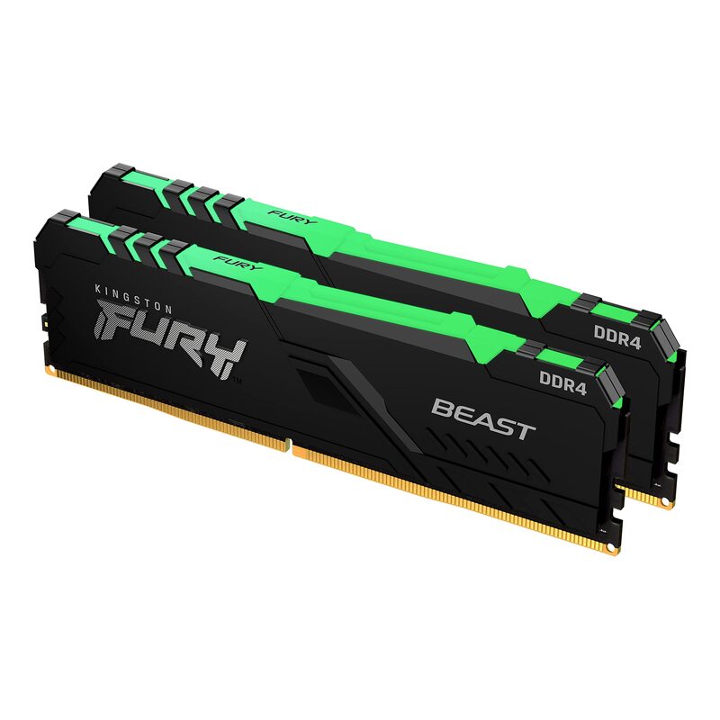 Kingston Fury Beast RGB 64GB KF432C16BBAK2/64 (2x32GB) 3200MHz DDR4 CL16 Desktop Memory, 2 Pieces
Kingston Fury Beast RGB 64GB KF432C16BBAK2/64 (2x32GB) 3200MHz DDR4 CL16 Desktop Memory, 2 Pieces