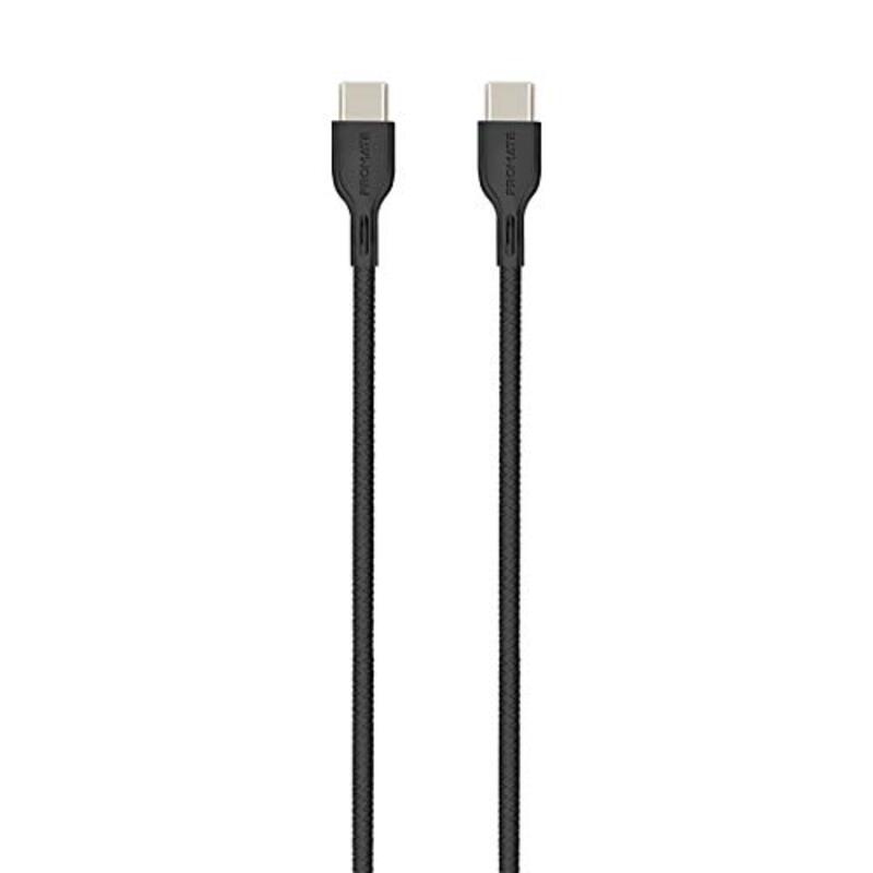 Promate 1.2-Meter Ultra-Fast Charging Syncing Cord USB-C Cable, USB-C to USB-C for Smartphone/Tablets, Black
Promate 1.2-Meter Ultra-Fast Charging Syncing Cord USB-C Cable, USB-C to USB-C for Smartphone/Tablets, Black