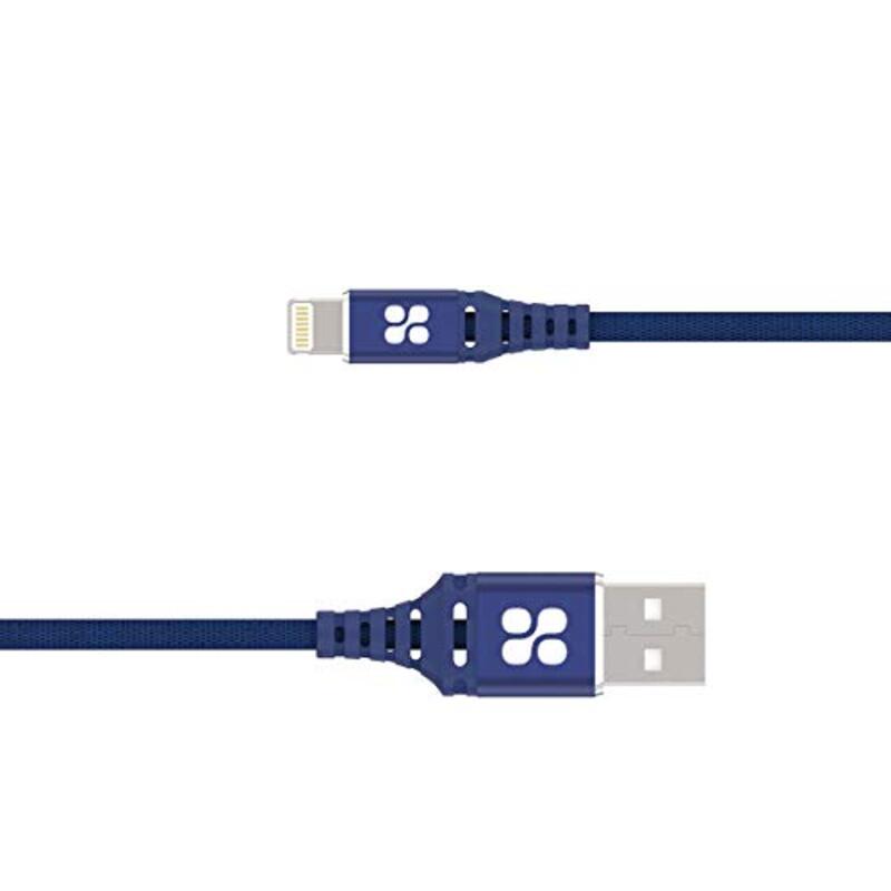 Promate 2-Meter Heavy Duty 2.4A Apple MFi Certified Fast Charging Syncing Lightning Cable, Lightning to USB Type A for Apple Devices, Blue
Promate 2-Meter Heavy Duty 2.4A Apple MFi Certified Fast Charging Syncing Lightning Cable, Lightning to USB Type A for Apple Devices, Blue