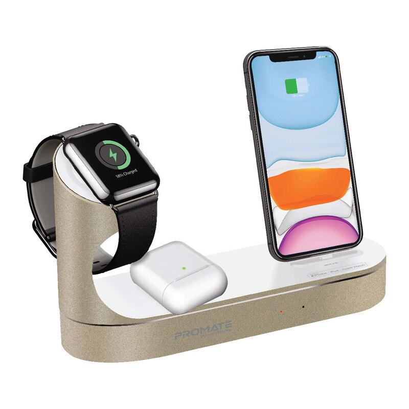 Promate Apple Wireless Charging Station, 20W Power Delivery Charging Dock, with 10W Qi Wireless Charging, Apple Watch Charger and 2.4A USB Charging Po
Promate Apple Wireless Charging Station, 20W Power Delivery Charging Dock, with 10W Qi Wireless Charging, Apple Watch Charger and 2.4A USB Charging Po
