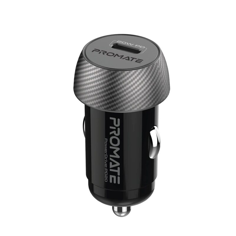 Promate PowerDrive-PD20 Ultra-Compact Super-Fast USB-C Car Charger Adapter with 20W USB-C Power Delivery, Black
Promate PowerDrive-PD20 Ultra-Compact Super-Fast USB-C Car Charger Adapter with 20W USB-C Power Delivery, Black