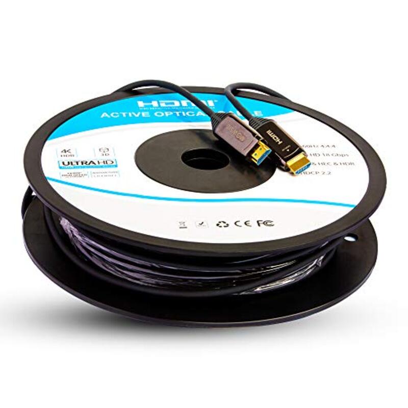 Mowsil 30-Meter AOC Fibre HDMI 2.0V 4K Cable, HDMI to HDMI for Projector, Television, DVD Player, PC, Black
Mowsil 30-Meter AOC Fibre HDMI 2.0V 4K Cable, HDMI to HDMI for Projector, Television, DVD Player, PC, Black