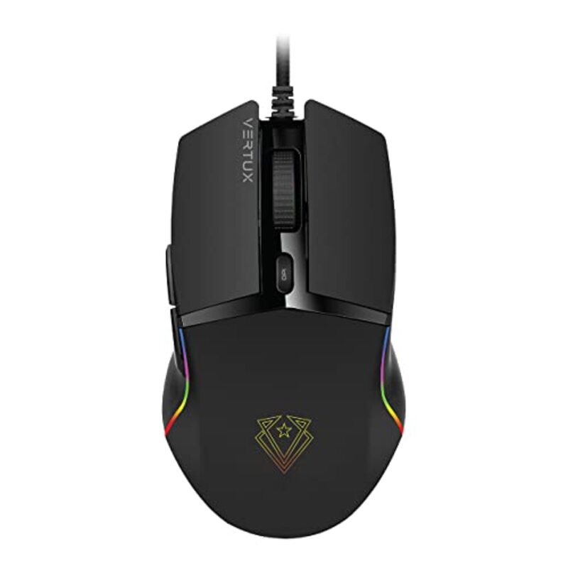 Vertux Argon Ultra Responsive Gaming Optical Mouse, (6 Button design, Breathable Rainbow Light Wired Gaming Mouse with RGB Light), Black
Vertux Argon Ultra Responsive Gaming Optical Mouse, (6 Button design, Breathable Rainbow Light Wired Gaming Mouse with RGB Light), Black
