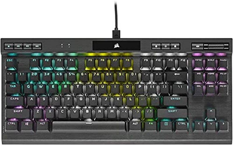 Corsair K70 RGB TKL Champion Series Tenkeyless Mechanical Gaming Keyboard, Black
Corsair K70 RGB TKL Champion Series Tenkeyless Mechanical Gaming Keyboard, Black
