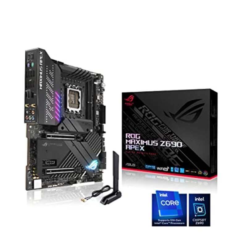 Asus Rog Maximus Z690 Apes WiFi Lga 1700 ATX Motherboard with PCIe 5.0 DDR5 WiFi 6E 2.5 GB Ethernet Five M.2 Thunderbolt 4 and Aura Sync RGB Lighting
Asus Rog Maximus Z690 Apes WiFi Lga 1700 ATX Motherboard with PCIe 5.0 DDR5 WiFi 6E 2.5 GB Ethernet Five M.2 Thunderbolt 4 and Aura Sync RGB Lighting