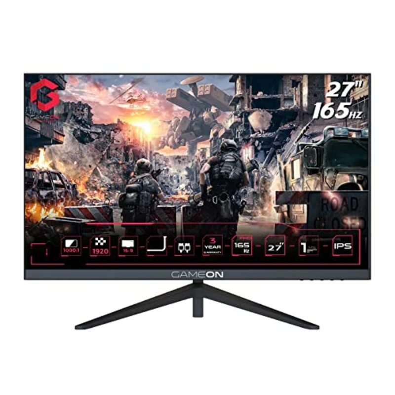 GameOn 27 Inch IPS Full HD Flat LED Monitor with Gsync & Free Sync, 165Hz, 1ms, GOV127FHD165IPS, Black
GameOn 27 Inch IPS Full HD Flat LED Monitor with Gsync & Free Sync, 165Hz, 1ms, GOV127FHD165IPS, Black