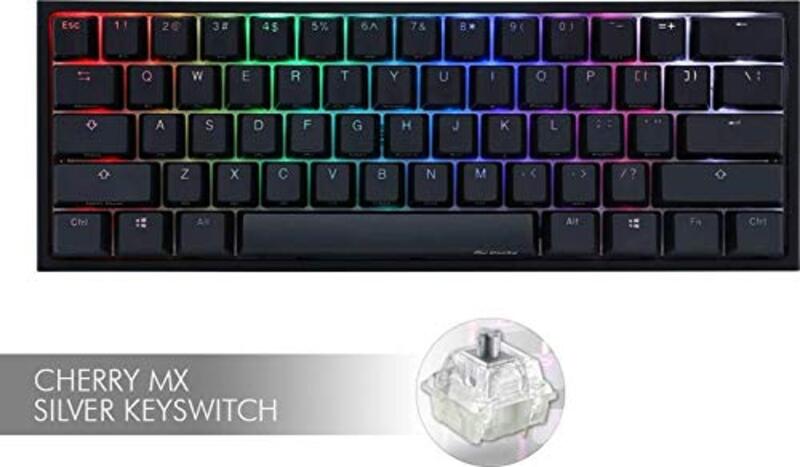 Ducky One 2 Mini Cherry RGB Speed Switch English and Arabic Gaming Keyboard, Black
Ducky One 2 Mini Cherry RGB Speed Switch English and Arabic Gaming Keyboard, Black
