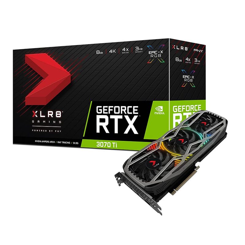 Pny Nvidia Geforce Rtx 3070 Ti 8Gb Xlr8 Triple Fan Gaming Graphics Card, Black
Pny Nvidia Geforce Rtx 3070 Ti 8Gb Xlr8 Triple Fan Gaming Graphics Card, Black