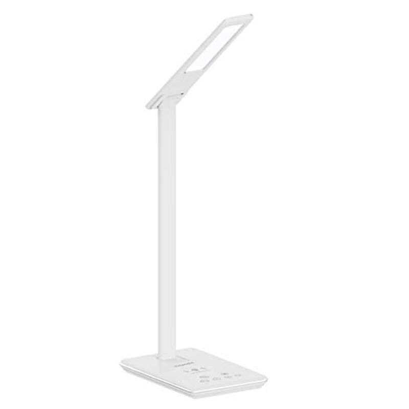 Promate 500 Lumen LED Desk Lamp with Wireless Charger & Touch Control/Light Timer/USB Charging Port, White
Promate 500 Lumen LED Desk Lamp with Wireless Charger & Touch Control/Light Timer/USB Charging Port, White