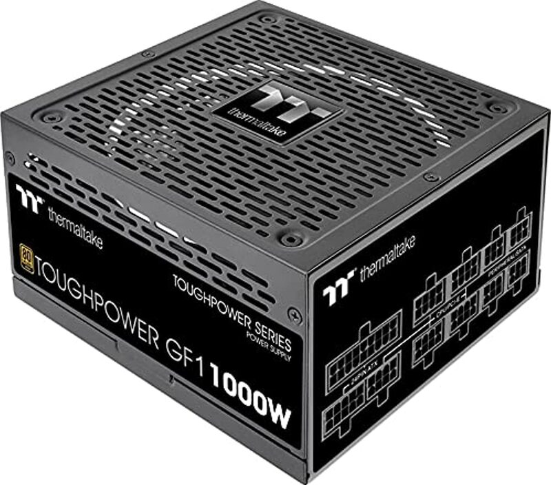 Thermaltake Toughpower GF1 1000 Watt Power Supply Full Modular 80 Plus Gold Psu Sli/Cross Fire Single Rail, 83.3A 140 Mm Fan Atx, Black
Thermaltake Toughpower GF1 1000 Watt Power Supply Full Modular 80 Plus Gold Psu Sli/Cross Fire Single Rail, 83.3A 140 Mm Fan Atx, Black