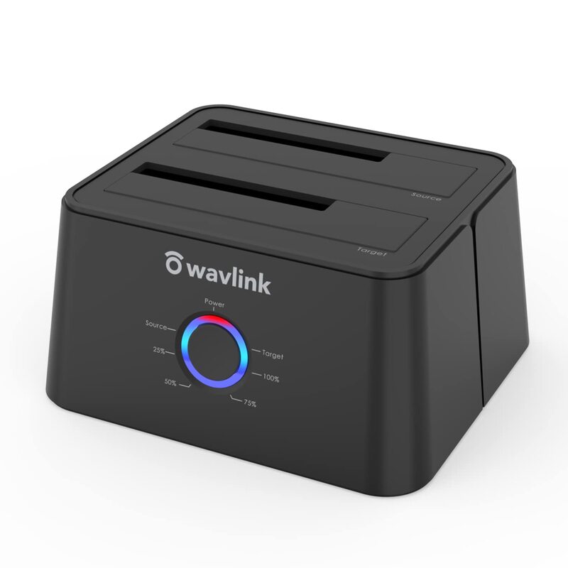 Wavlink USB 3.0 to SATA Hard Drive Dock for 2.5/3.5in with Offline Clone Function with Power Adapter Dual Bay Hard Drive Docking Station, Black
Wavlink USB 3.0 to SATA Hard Drive Dock for 2.5/3.5in with Offline Clone Function with Power Adapter Dual Bay Hard Drive Docking Station, Black