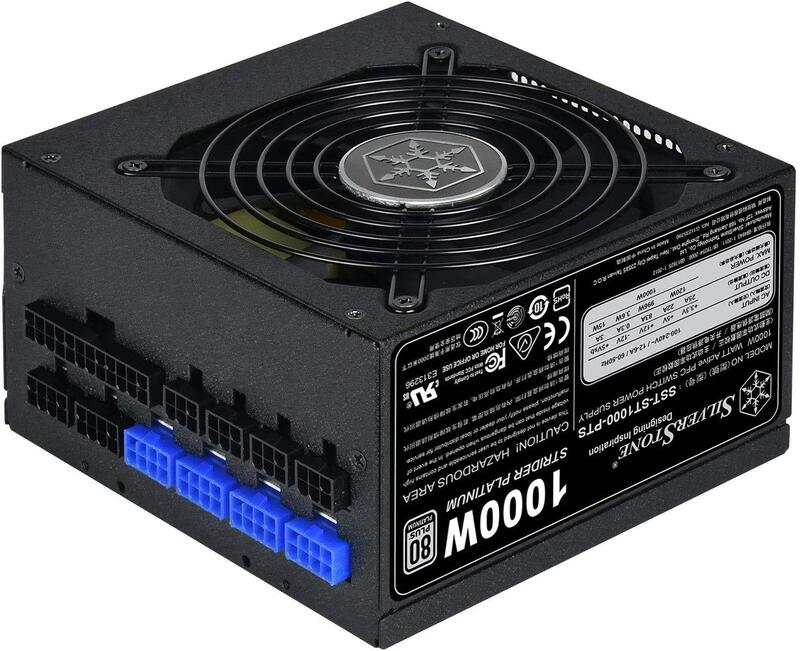 SilverStone Technology 1000 Watt SST-ST1000-PTS Fully Modular 80 Plus Platinum Power Supply, Black
SilverStone Technology 1000 Watt SST-ST1000-PTS Fully Modular 80 Plus Platinum Power Supply, Black