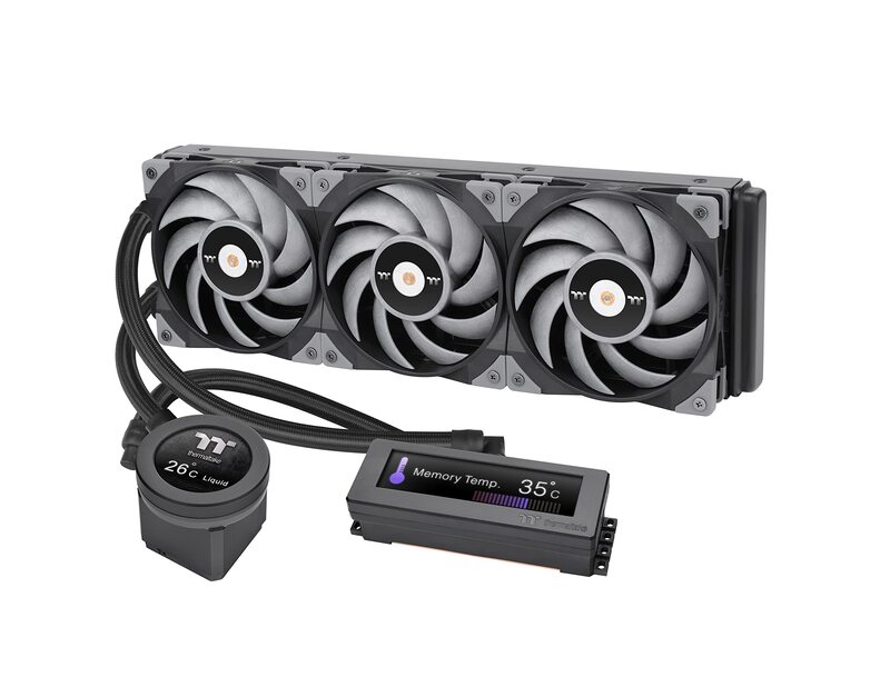 Thermaltake 3200 RPM Tube Length 400mm Floe RC Ultra 360 CPU & Memory AIO Liquid Cooler, Black
Thermaltake 3200 RPM Tube Length 400mm Floe RC Ultra 360 CPU & Memory AIO Liquid Cooler, Black