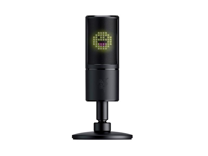 Razer Seiren Emote Streaming Condenser Mic with Emoticon Display Hypercardioid Condenser Microphone 8-Bit Emoticon Led Display, Black
Razer Seiren Emote Streaming Condenser Mic with Emoticon Display Hypercardioid Condenser Microphone 8-Bit Emoticon Led Display, Black