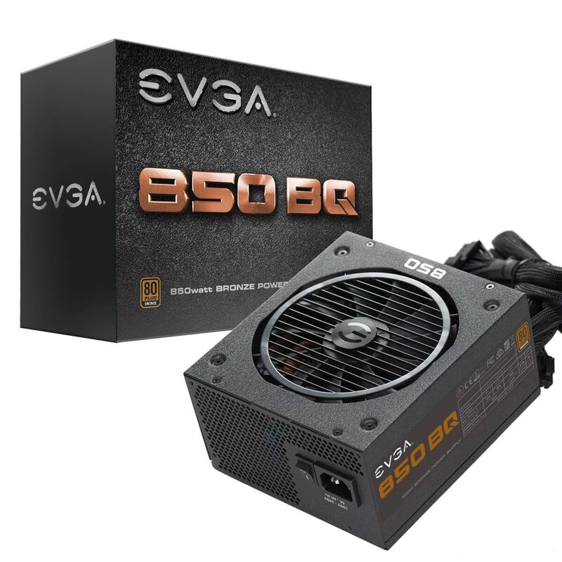 EVGA 850 Bq 80+ Bronze Semi Modular Power Supply Includes Power on Self Tester, 850W, 110-BQ-0850-V2, Black
EVGA 850 Bq 80+ Bronze Semi Modular Power Supply Includes Power on Self Tester, 850W, 110-BQ-0850-V2, Black