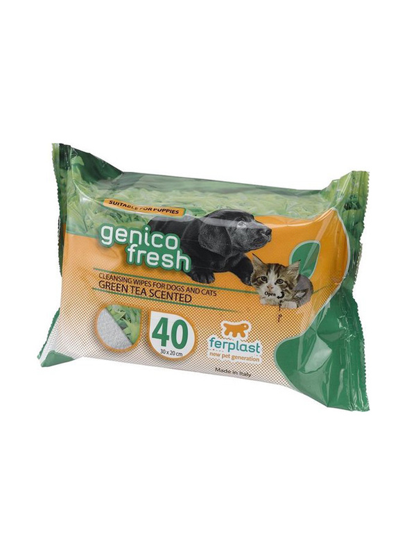 Ferplast Genico Cleansing Wipes with Fresh Green Tea Scent for Dogs & Cats, Multicolour
Ferplast Genico Cleansing Wipes with Fresh Green Tea Scent for Dogs & Cats, Multicolour