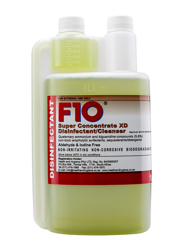 F10 SCXD Veterinary Disinfectant Cleanser Aldehyde & Iodine Free, 1 Litre, White
F10 SCXD Veterinary Disinfectant Cleanser Aldehyde & Iodine Free, 1 Litre, White