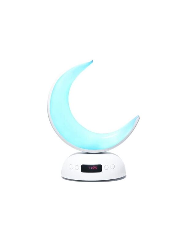 Crony Moon Quran Speaker LED Colourful Light Azan Alarm Time Clock Quran Player, White
Crony Moon Quran Speaker LED Colourful Light Azan Alarm Time Clock Quran Player, White