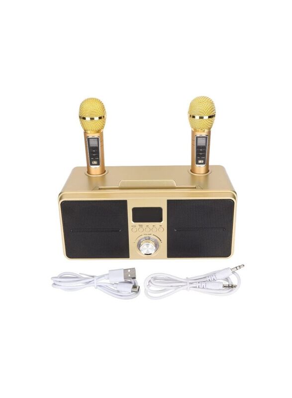 Generic Karaoke Machine Bluetooth Portable Type C Speaker with 2 Wireless Microphone, Rose Gold/Black
Generic Karaoke Machine Bluetooth Portable Type C Speaker with 2 Wireless Microphone, Rose Gold/Black