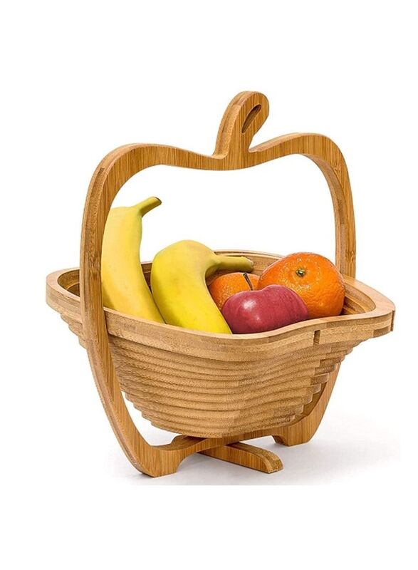 Generic General Foldable Apple Shaped Bamboo Fruit Holder Basket, Natural Brown
Generic General Foldable Apple Shaped Bamboo Fruit Holder Basket, Natural Brown