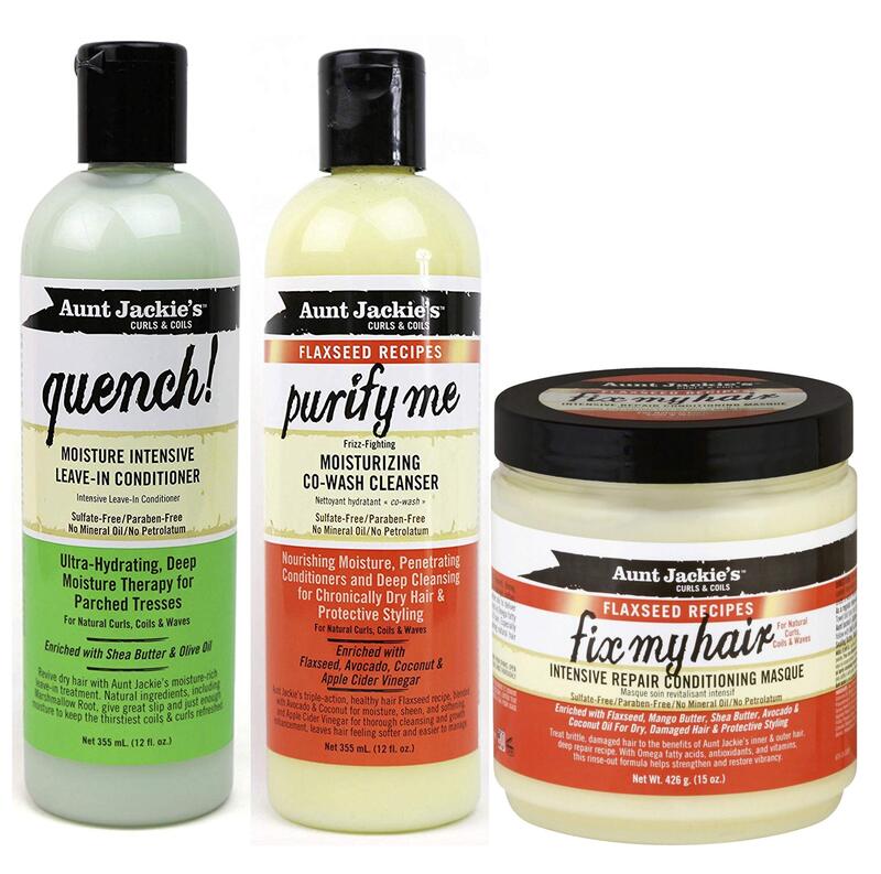 Aunt Jackie's 3-Piece Curls & Coils Trio Bundle Set, Cleanser-Conditioner-Masque, 355ml + 355ml + 426 g
Aunt Jackie's 3-Piece Curls & Coils Trio Bundle Set, Cleanser-Conditioner-Masque, 355ml + 355ml + 426 g